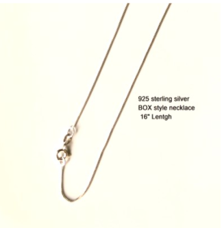 sterling silver box style 16″