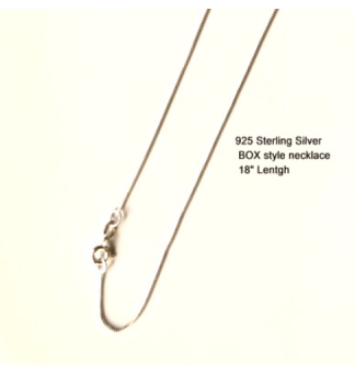 D.sterling silver box style 18″